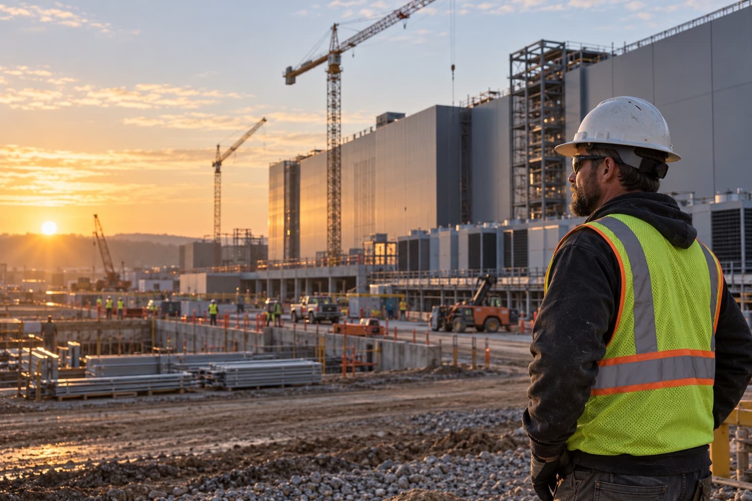 Construction crew at a jobsite
